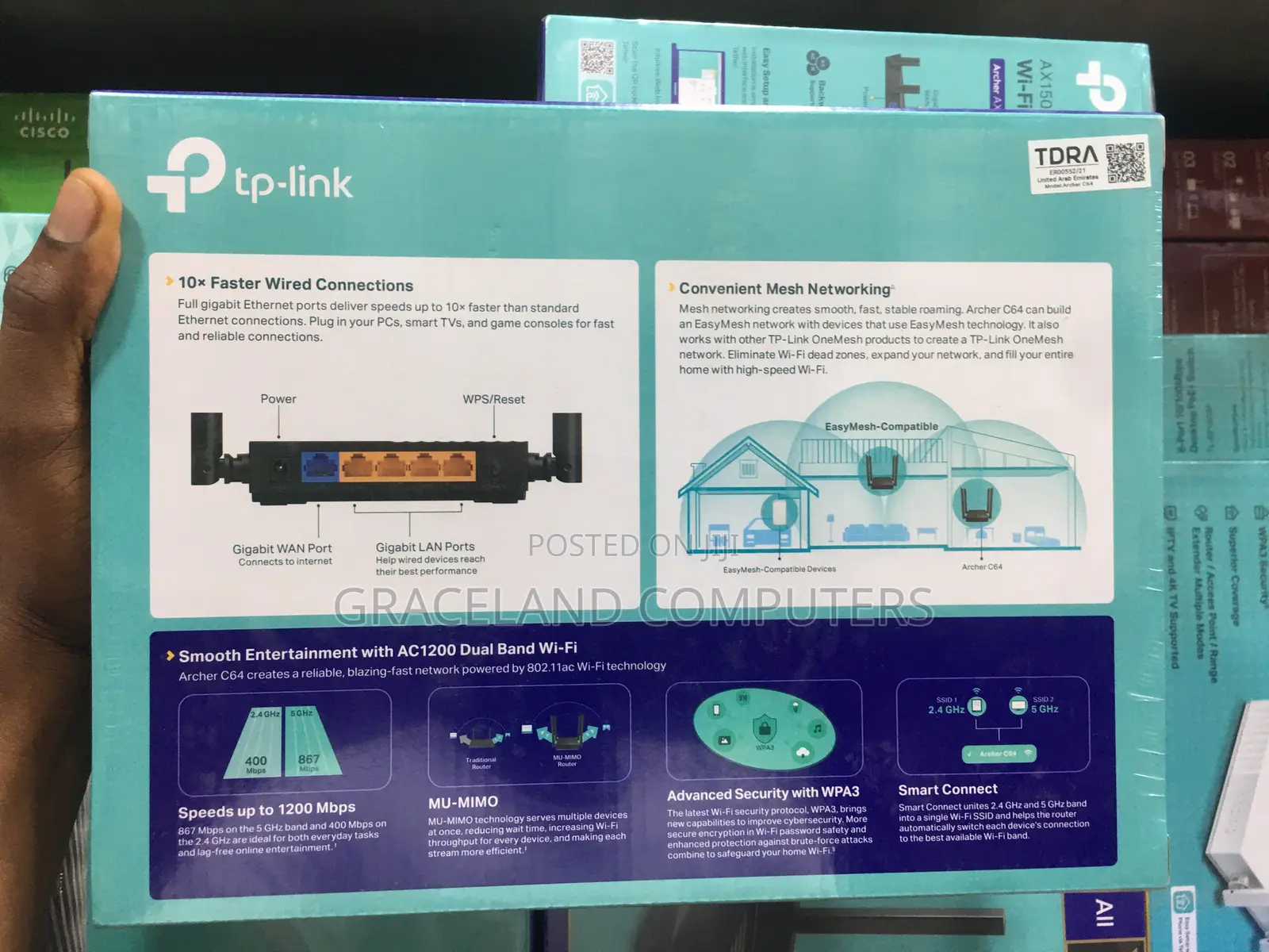 Tp-Link Archer C64 | Ac1200 Wireless Mu-Mimo Wifi Router(Full Gigabit)