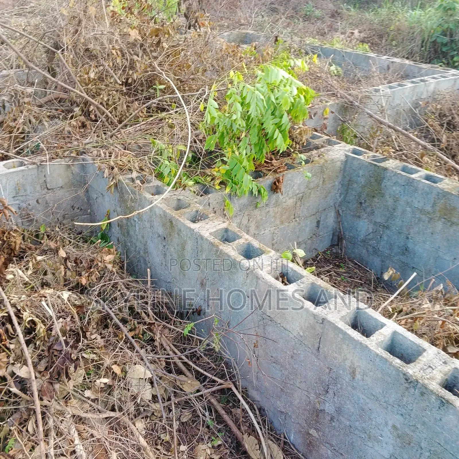 A Plot of Land With 3 Bedrooms Foundation at Obada