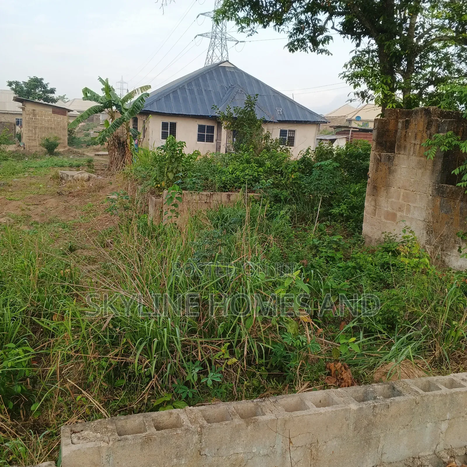 A Plot of Land With 3 Bedrooms Foundation at Obada