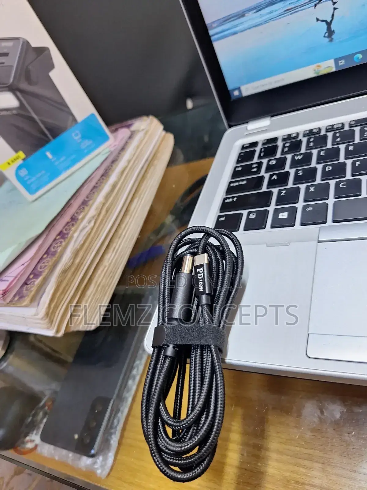 Laptop Powerbank 100w Pd Type-C to Big Mouth Hp Smart Ac Adapter