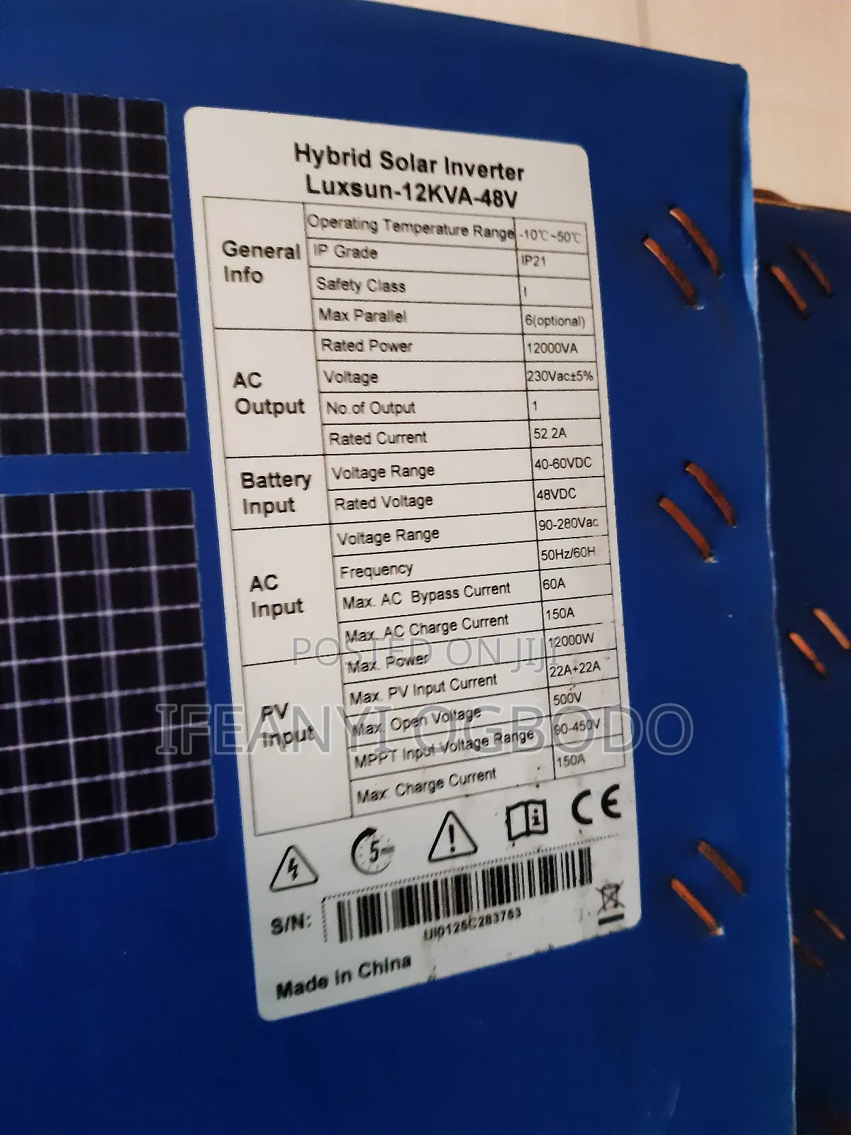 Luxsun Solar Inverter 12kva 48v Hybrid