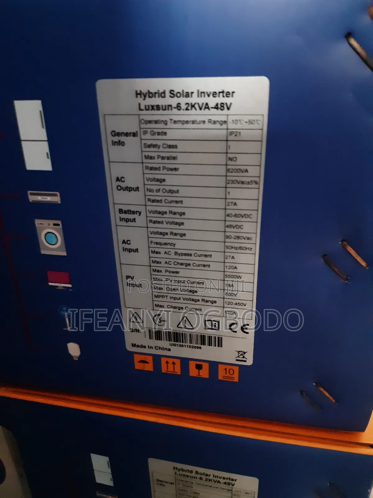 Luxsun Solar Inverter 6.2kva 48v Hybrid