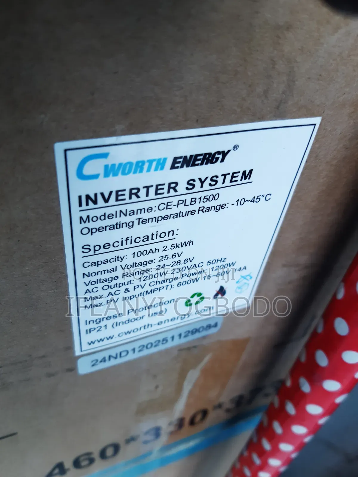 Cworth Energy Solar Generator 2.5kwh 25.6v