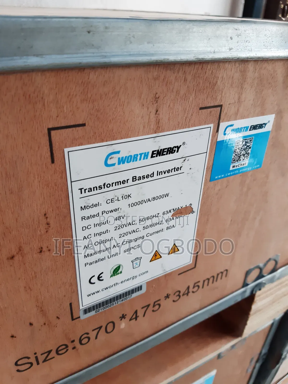 Cworth Energy Solar Inverter 10kva 48v