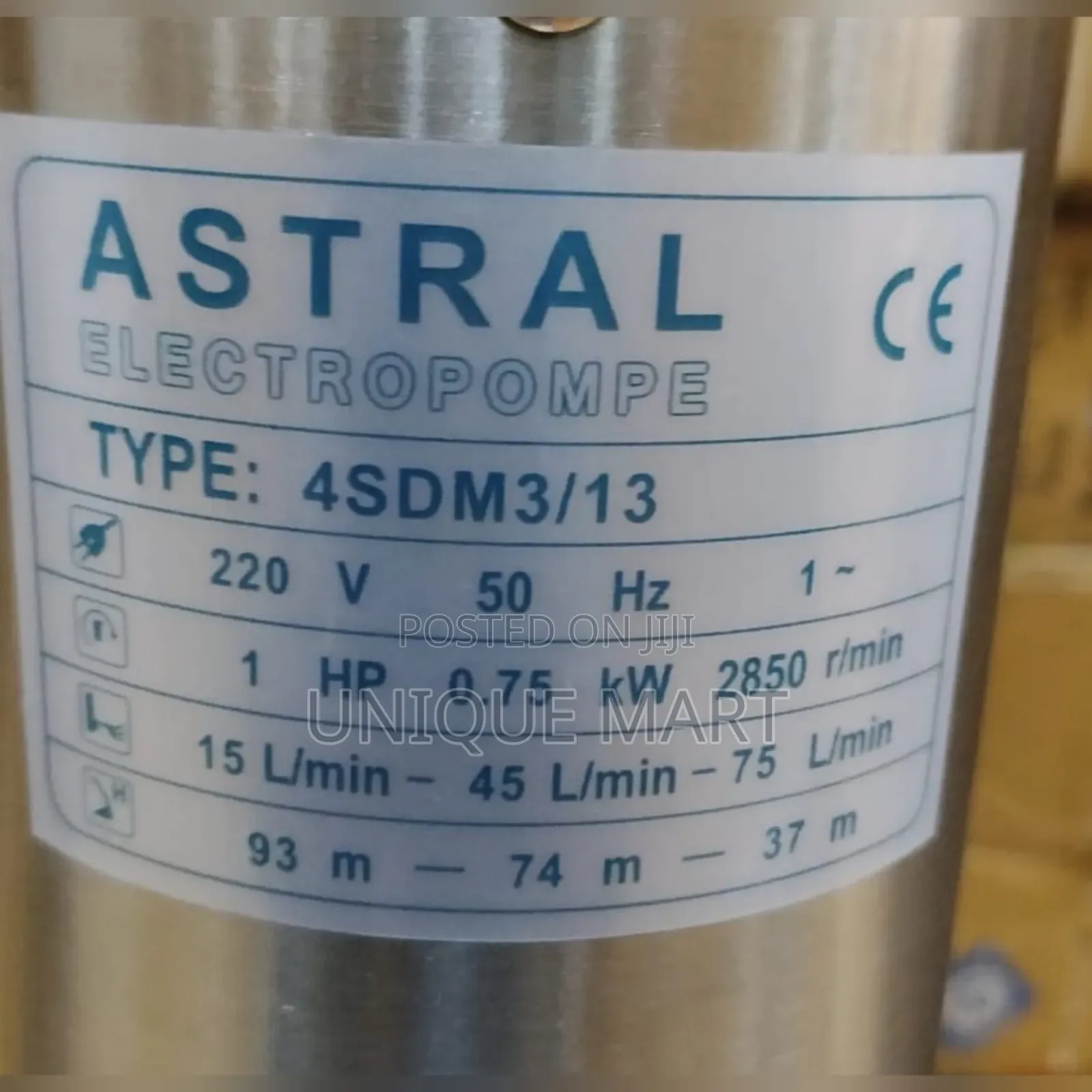 1hp Astral Submersible Pumping Machine.100% Copper Coil