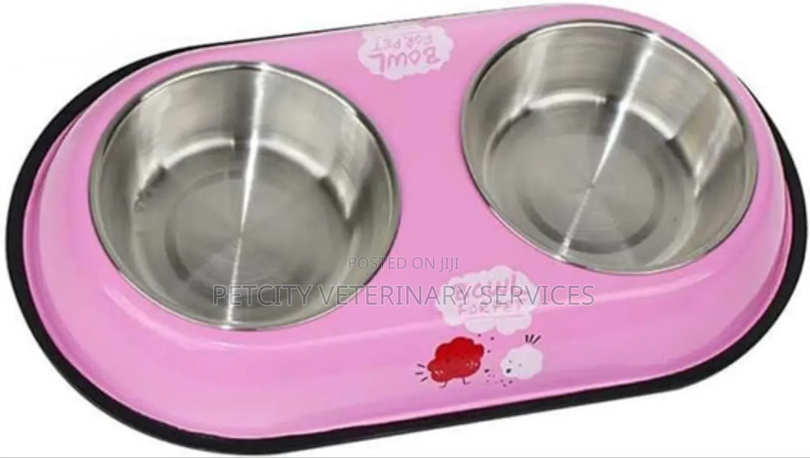 Stainless Steel Double Feed and Water Bowl