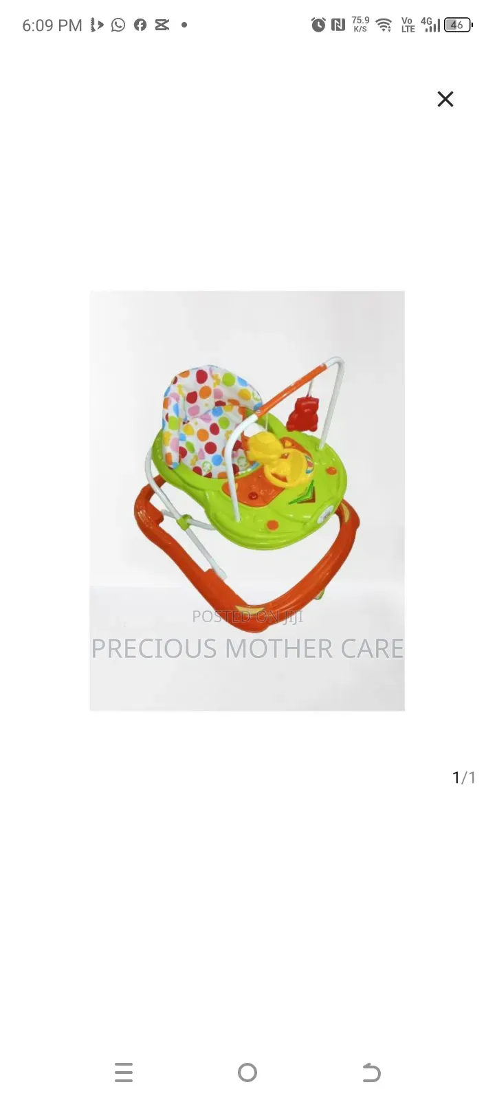 Baby Movable Walker With Hanging Top