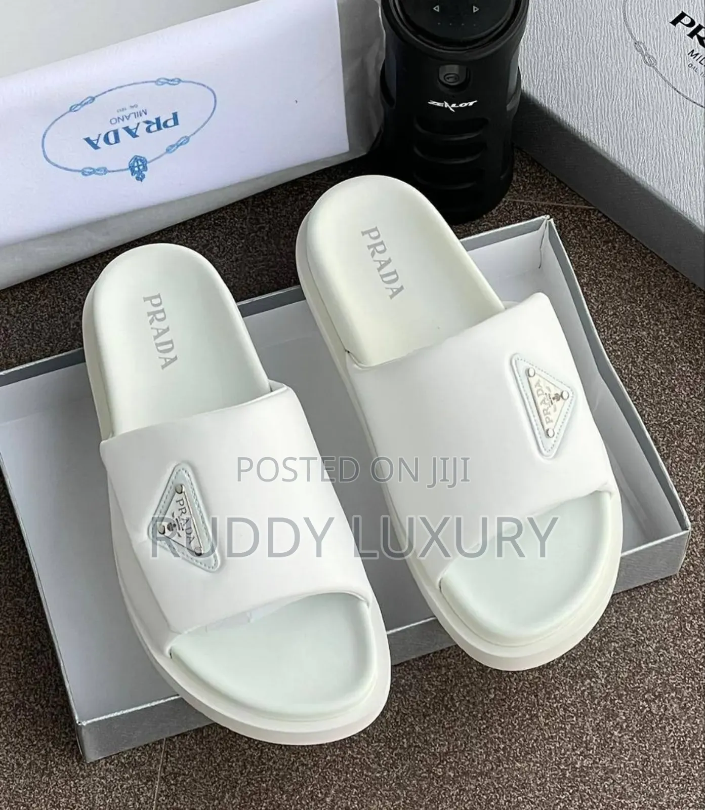 Prada Luxury Leather Slippers – Premium Comfort | Fully Restocked