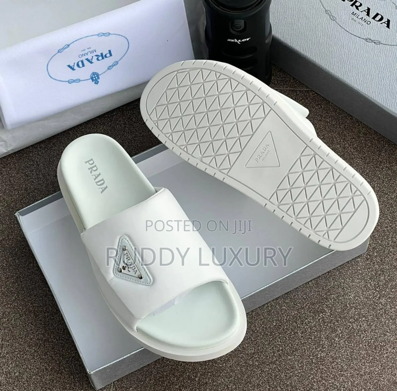 Prada Luxury Leather Slippers – Premium Comfort | Fully Restocked