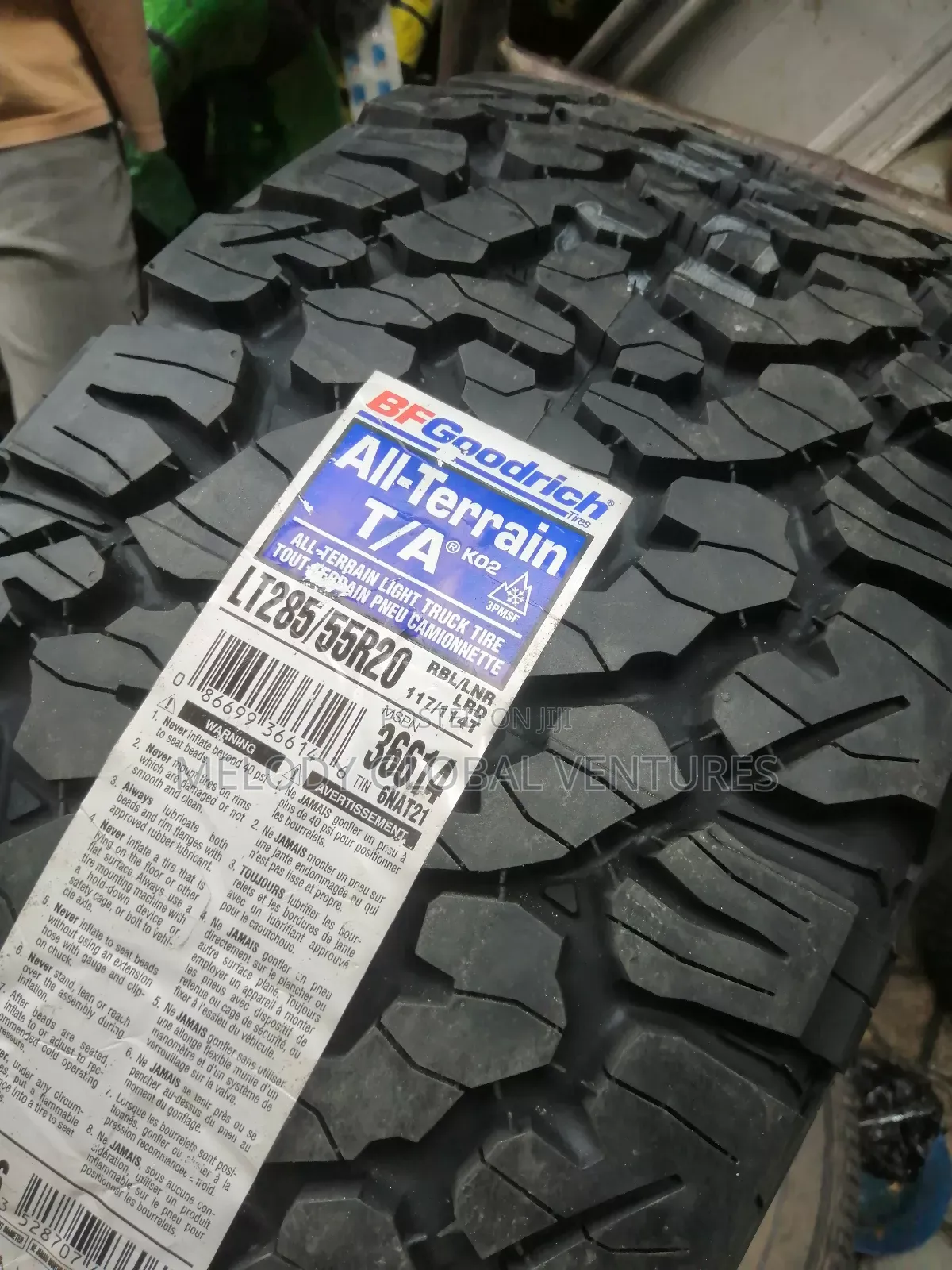 285/55r20 B F Goodrich Tyres, Made in Usa
