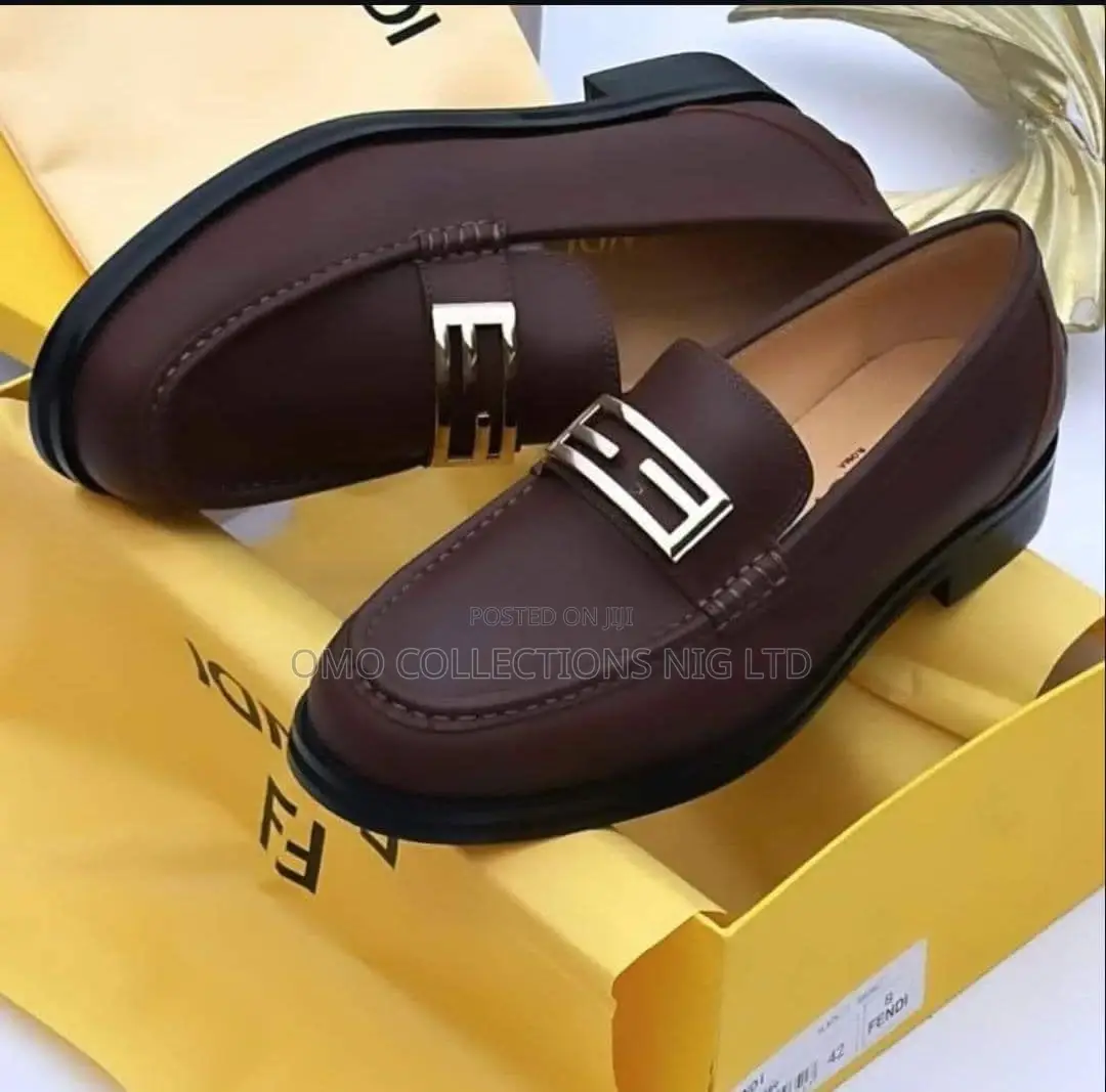 Designer Men’S Leather Loafers— Fully Boxed