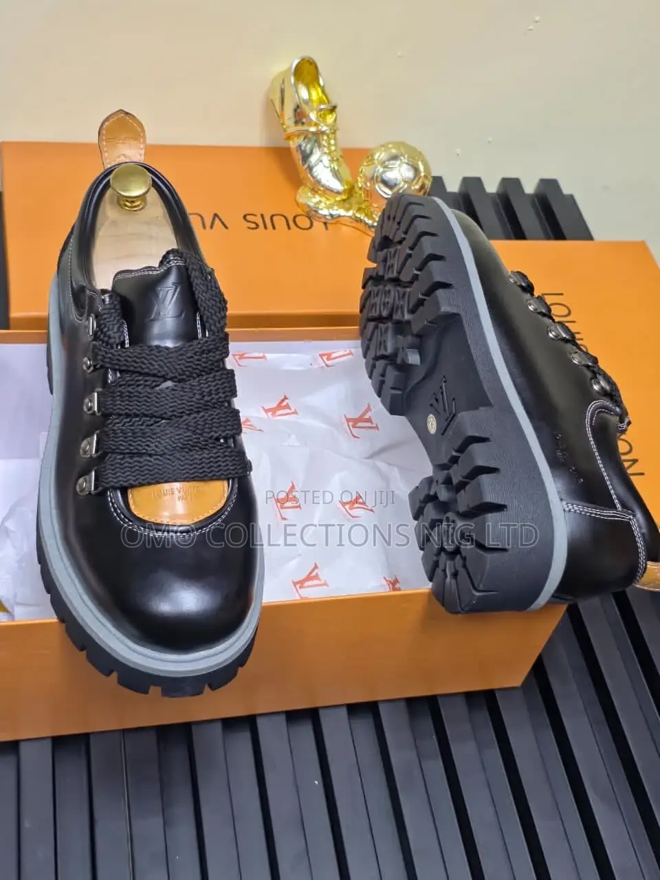 Luxury Louis Vuitton Leather Men Boots – Fully Boxed