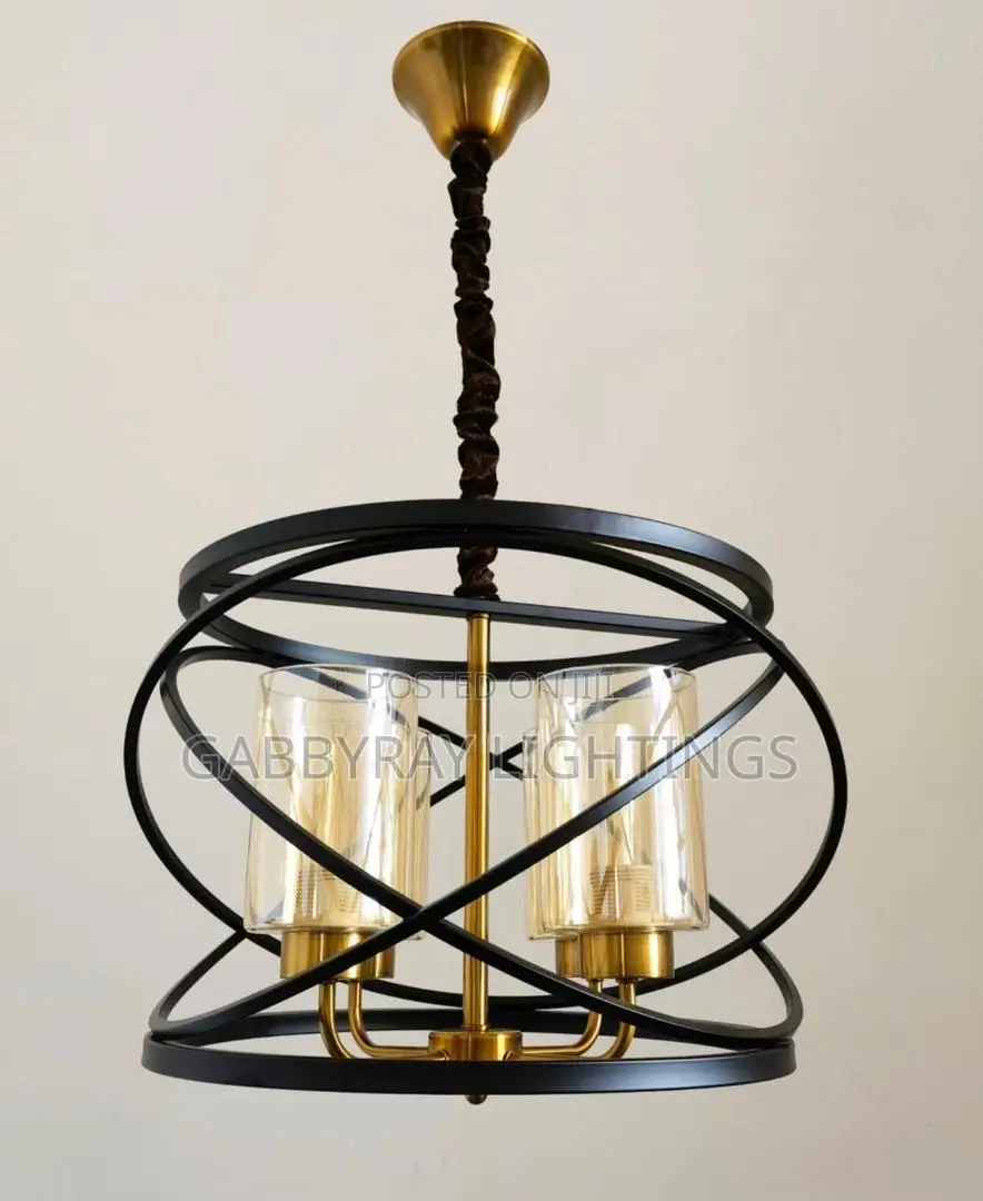 Modern Glass Iron Pendant