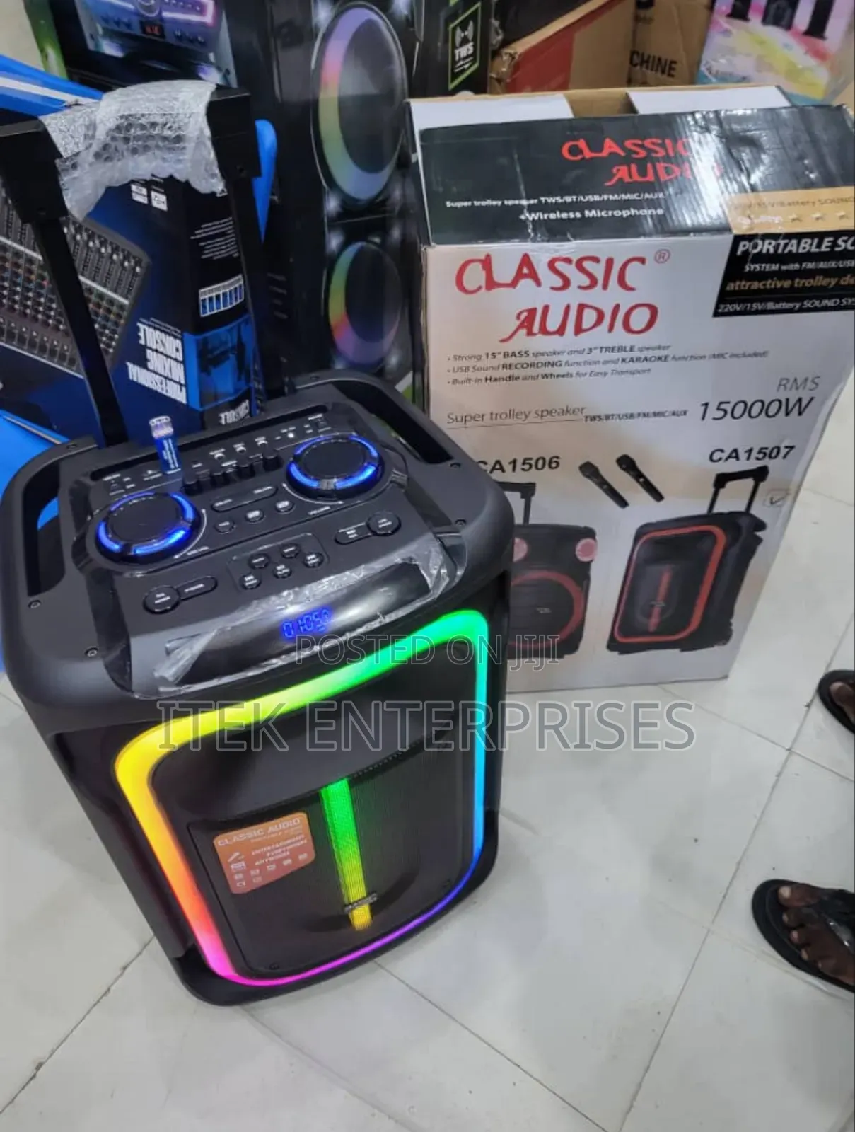Classic Audio Ca1506 | 15,000w Portable Party Speaker Wit Wireless Mic