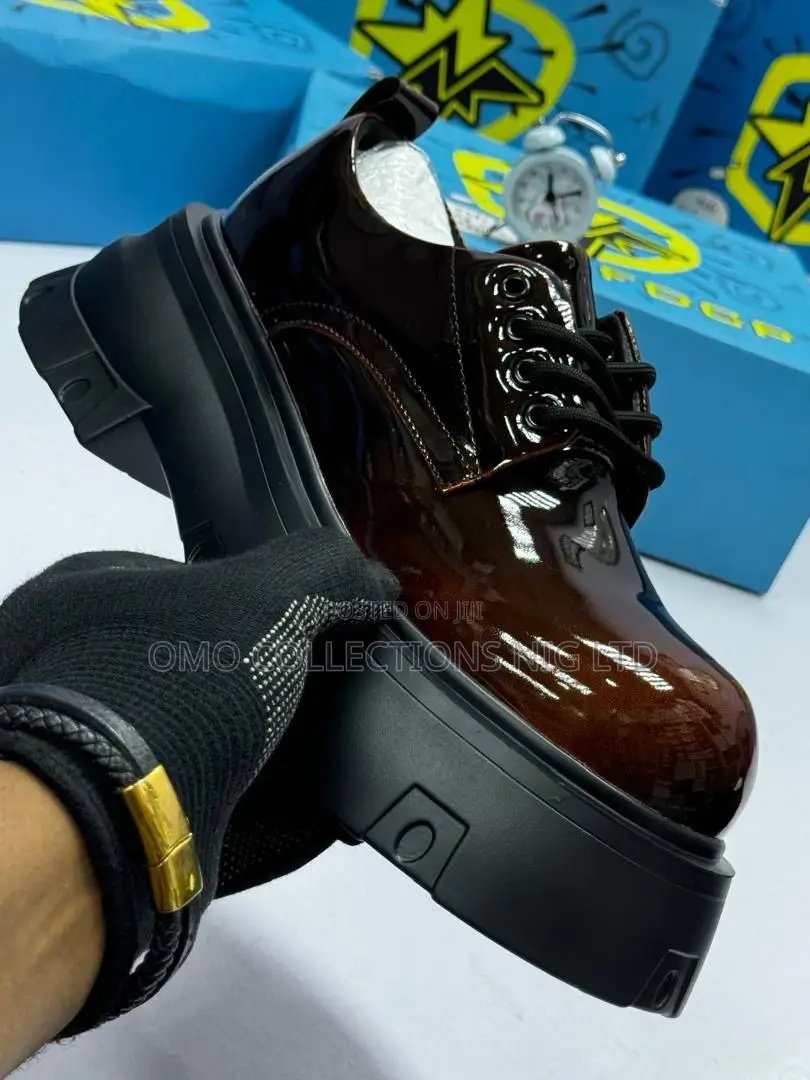 Luxury Patent Leather Men’S Oxford Platform Shoes – Fully Boxed