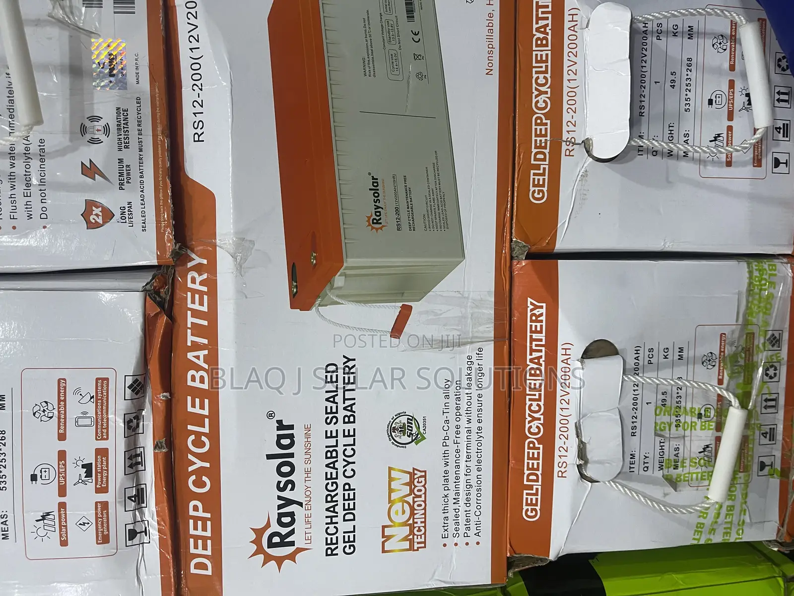 Raysolar 200ah Deep Cycle Gel Battery