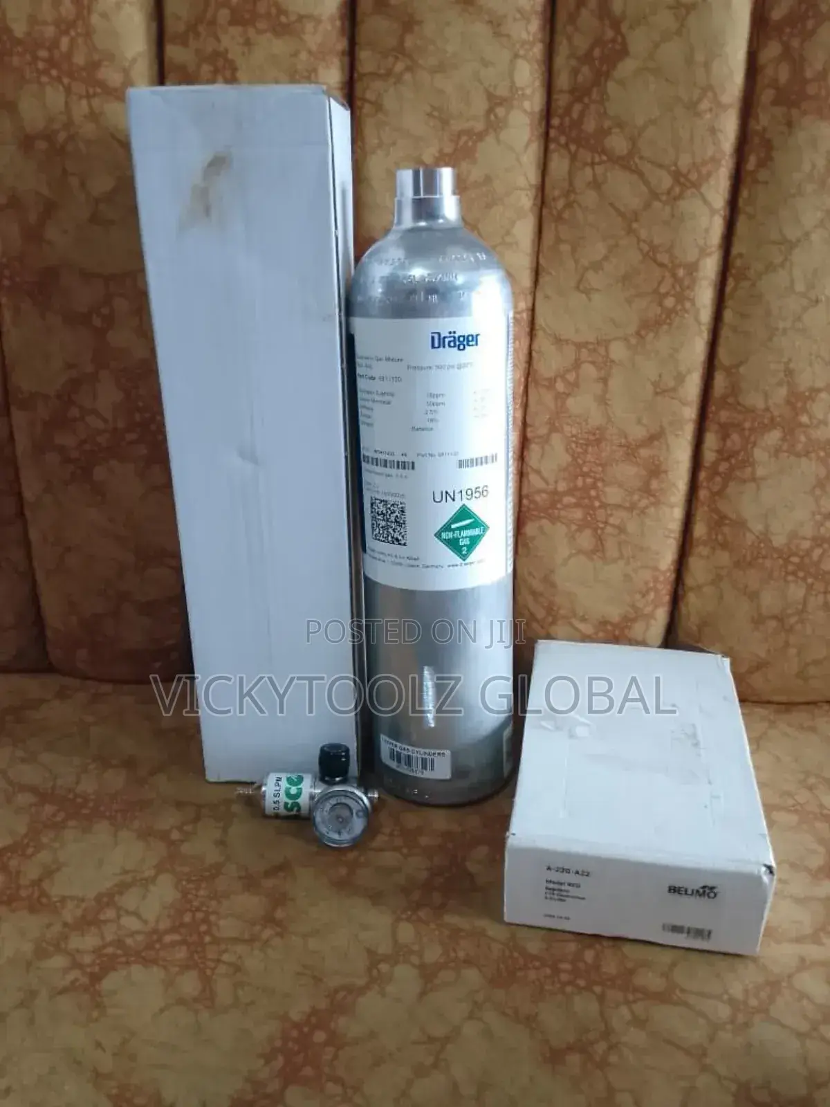 Drager Calibration Gas Cylinder Un1956 (58liters) With Hood