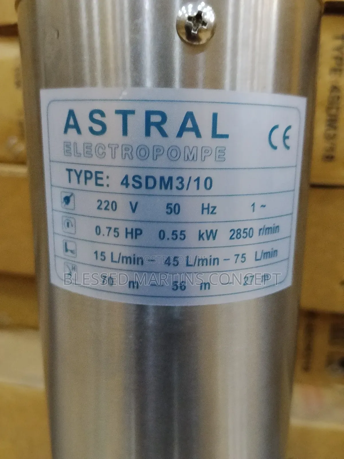0.5 Hp Astral Submersible Pump