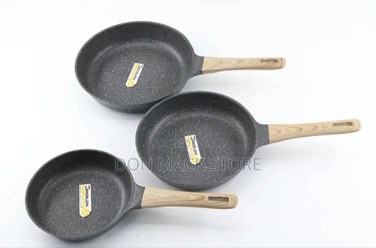 3pcs Set Aluminium Die Cast Quality Fry Pan