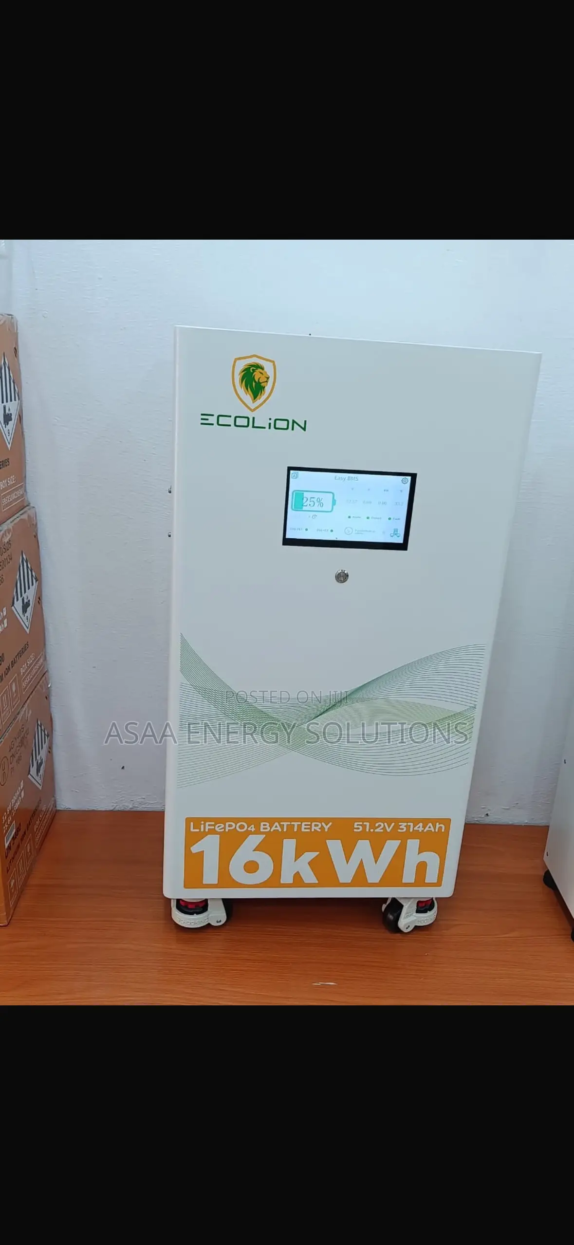 Ecolion 16kwh 51.2v Lithium Battery With Touchscreen With Warranty