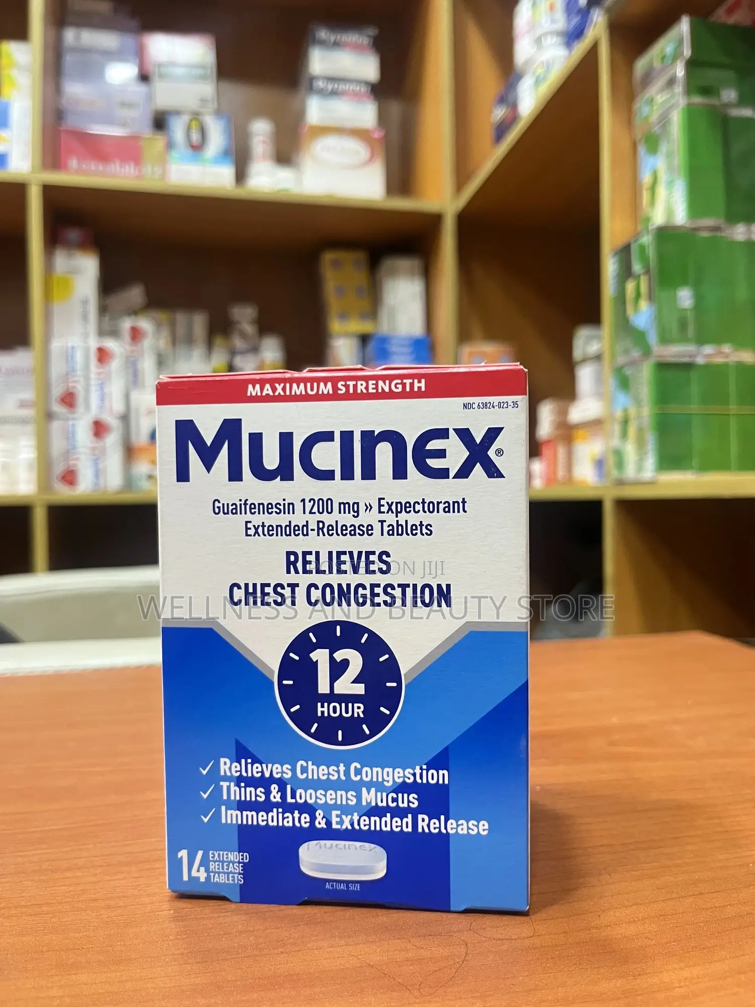 Mucinex 1200mg Guaifenesin 14 Extended Release Bi-Layer Tablet