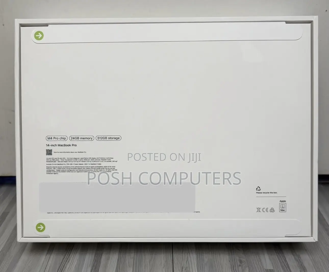 New Laptop Apple MacBook Pro 2024 M4 Pro 24GB Apple M4 Pro SSD 512GB