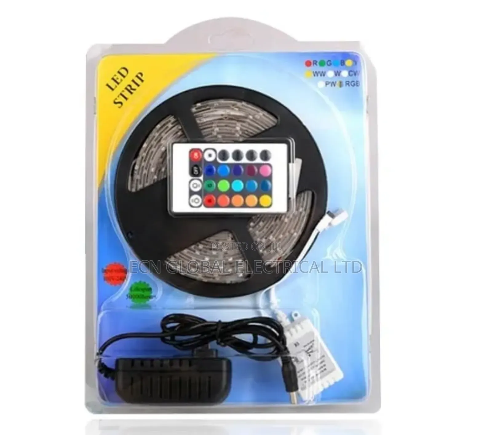 RGB Led Strip Light With Remote Control – 5m, Multicolor