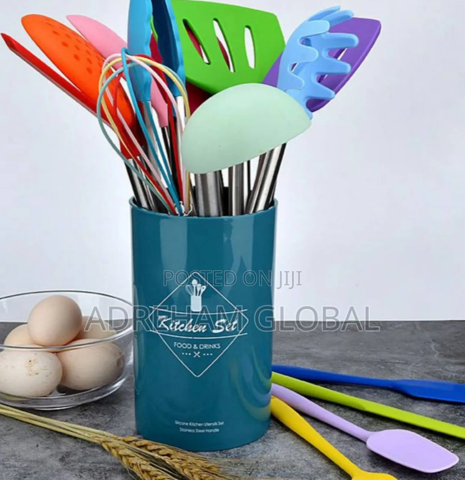 14pcs Silicon Multicolor Spoon Set