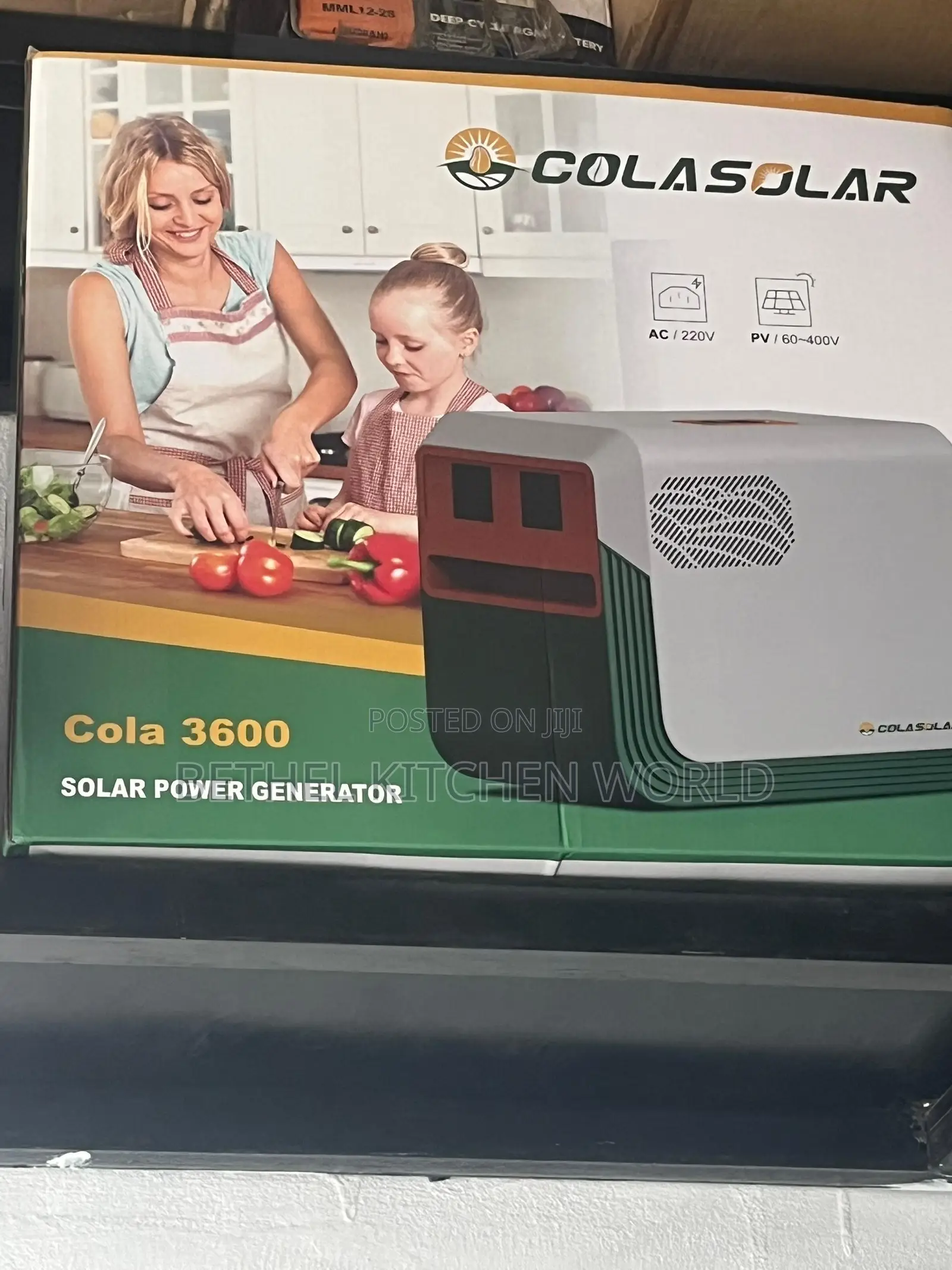 Cola Solar Generator 3600 Watt With Panel