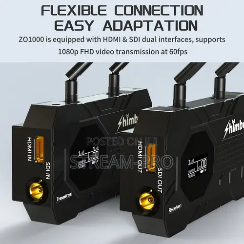 Shimbol Zo1000 Sdi/Hdmi Wireless Video Transmitter and Receiver Kit