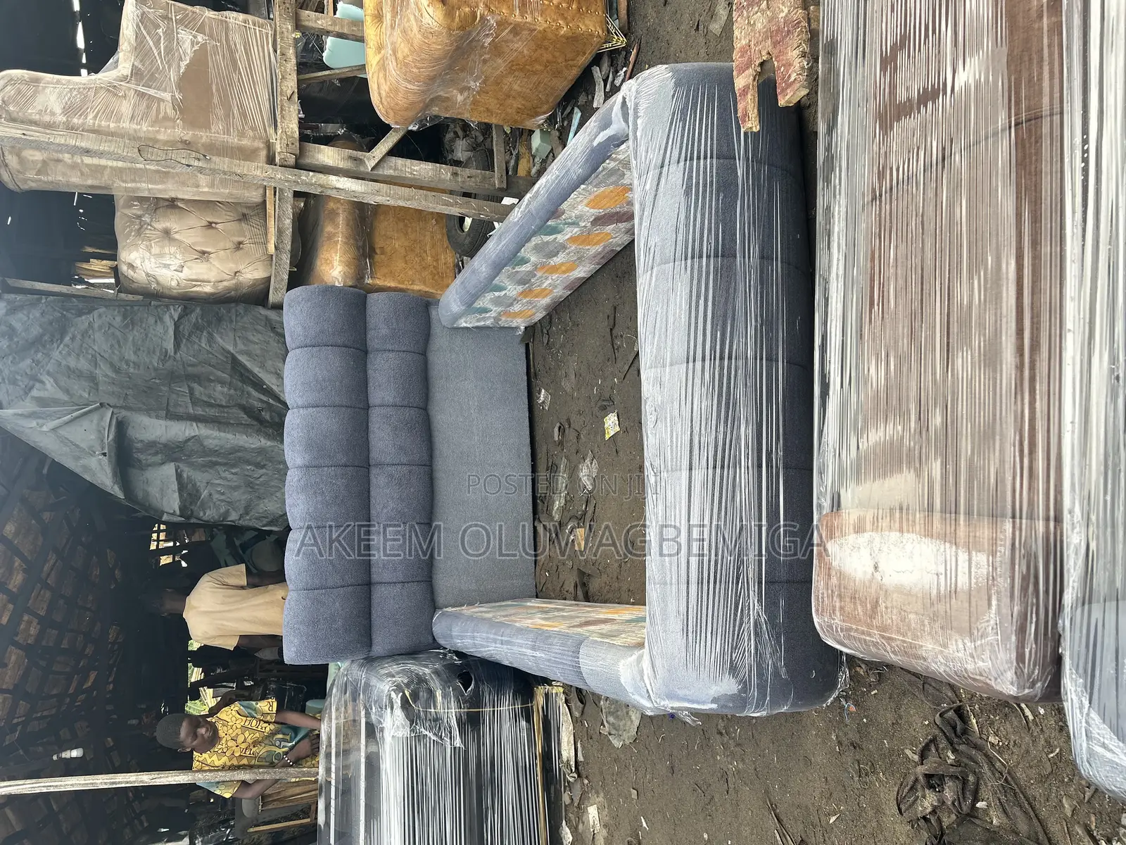 Top Quality 4.5by6 Bedframe Gray Color