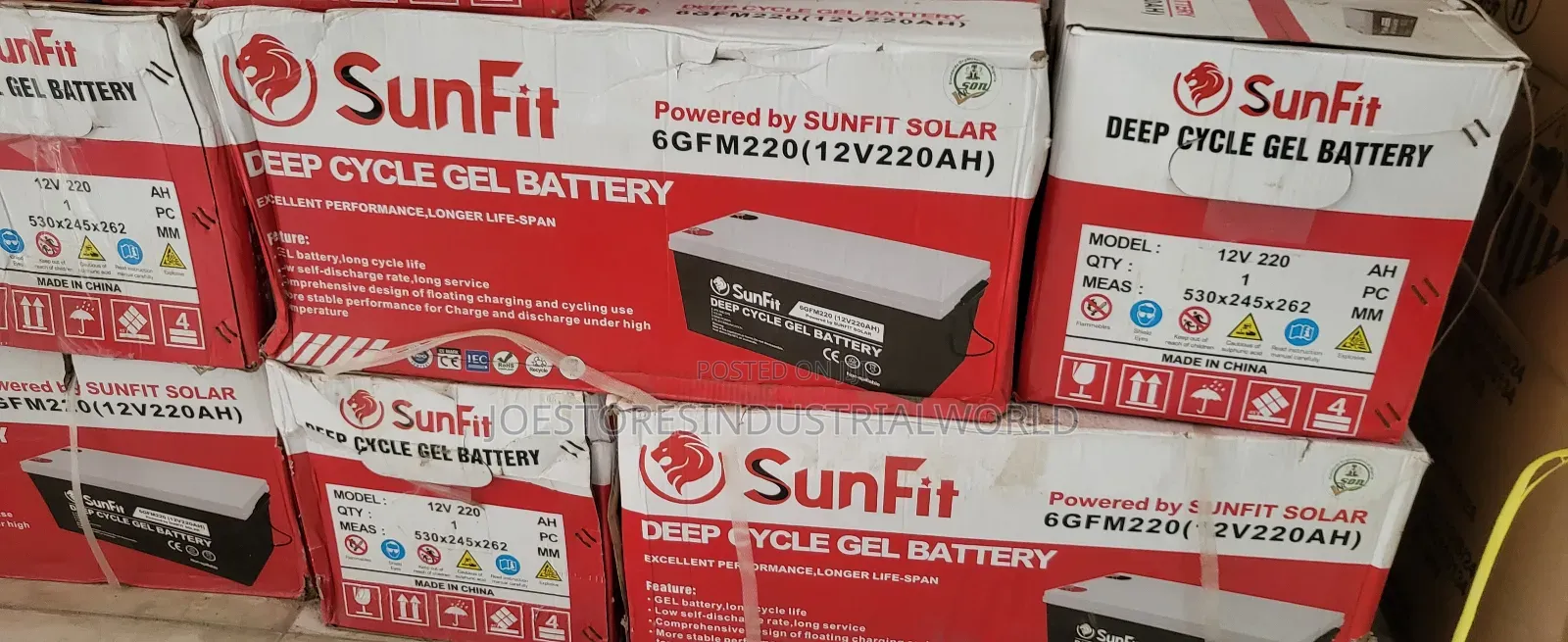 Sunfit Gel Battery 220ah
