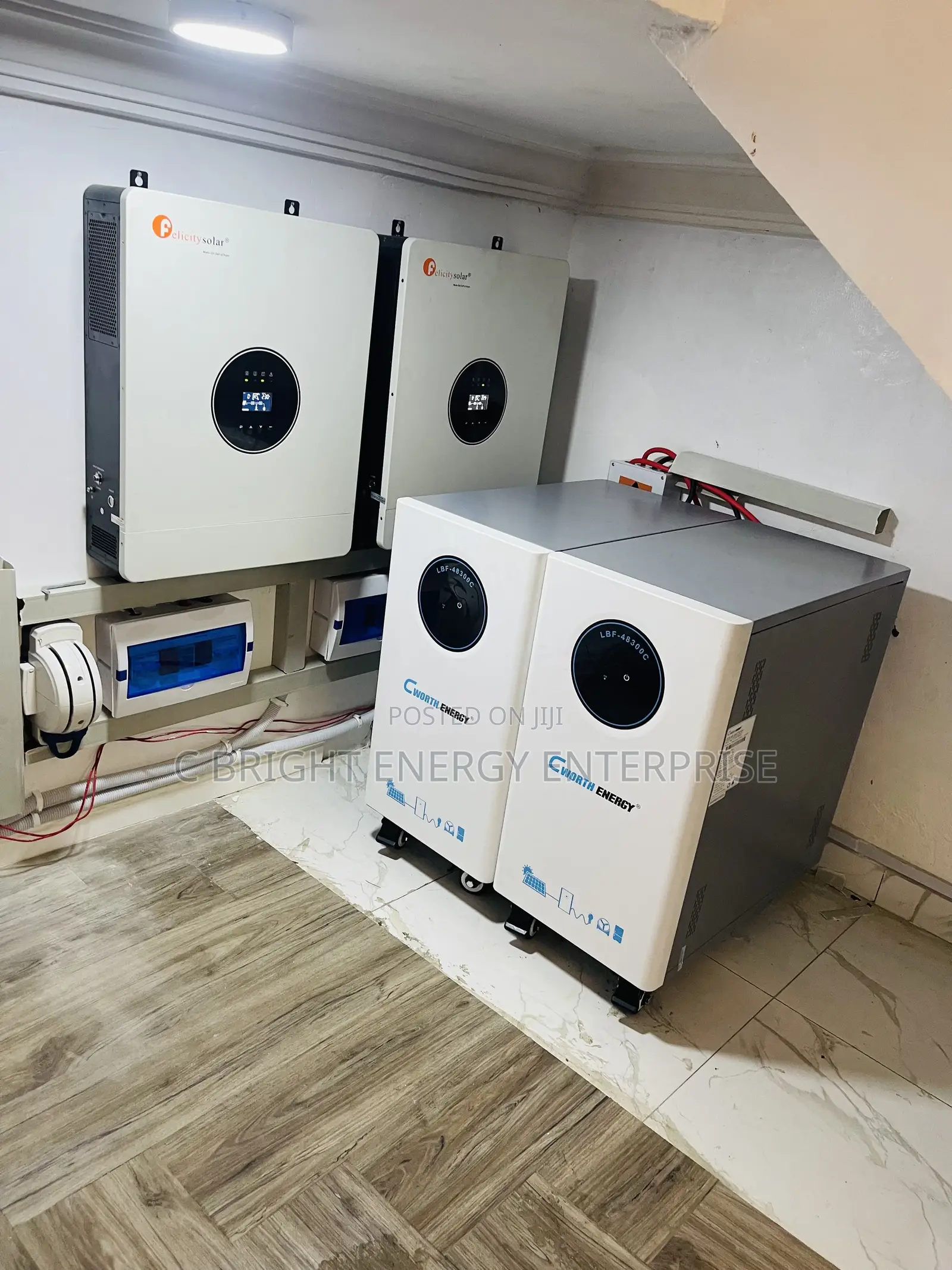 Installation of 24kva Felicity Smart Inverters and 30kwh C Worth