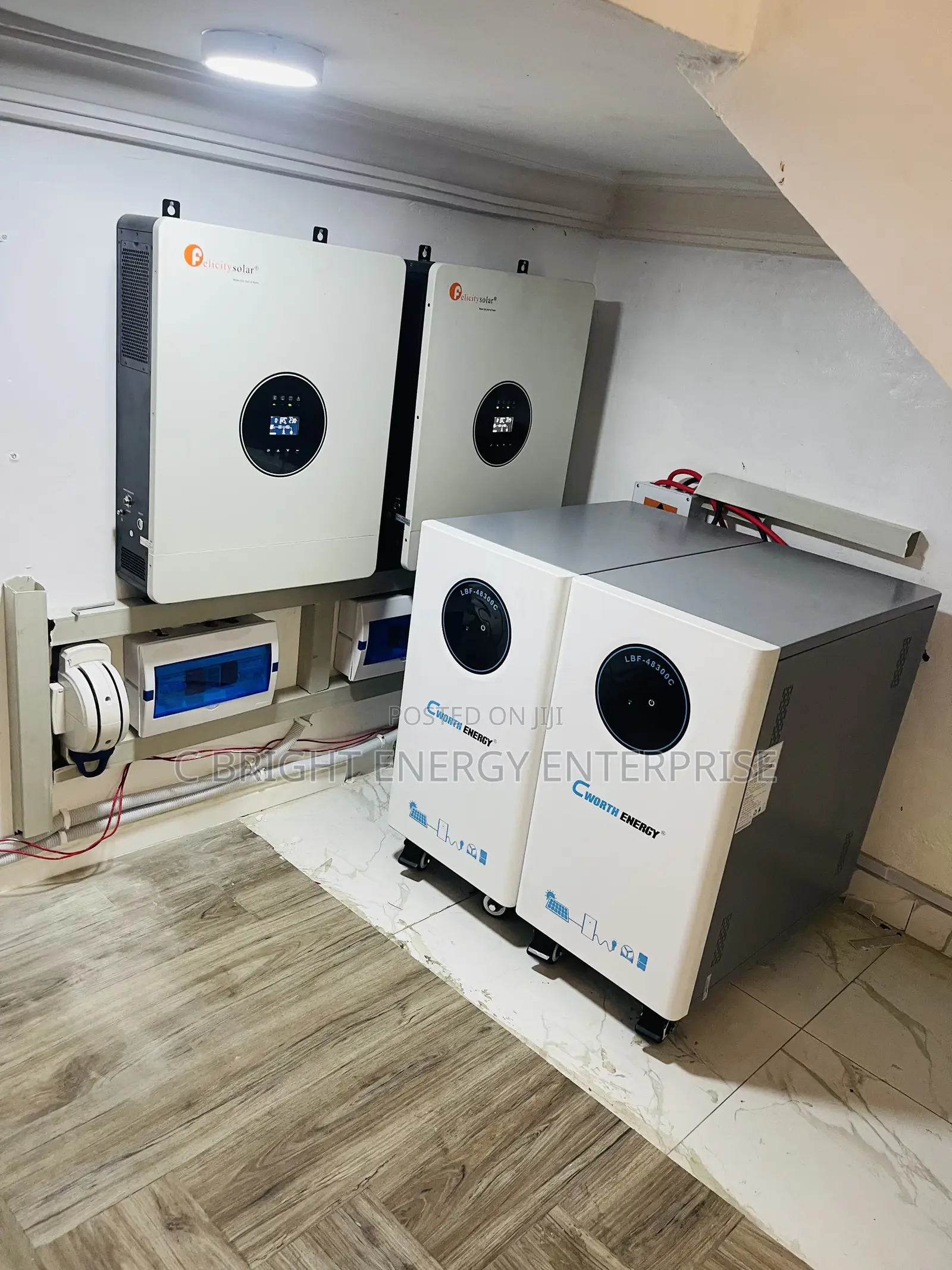 Installation of 24kva Felicity Smart Inverters and 30kwh C Worth