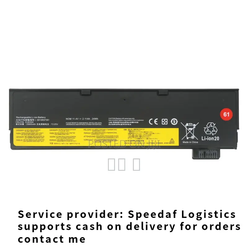 Battery for Lenovo Thinkpad T470 T480 T570 01av427 01av423 61