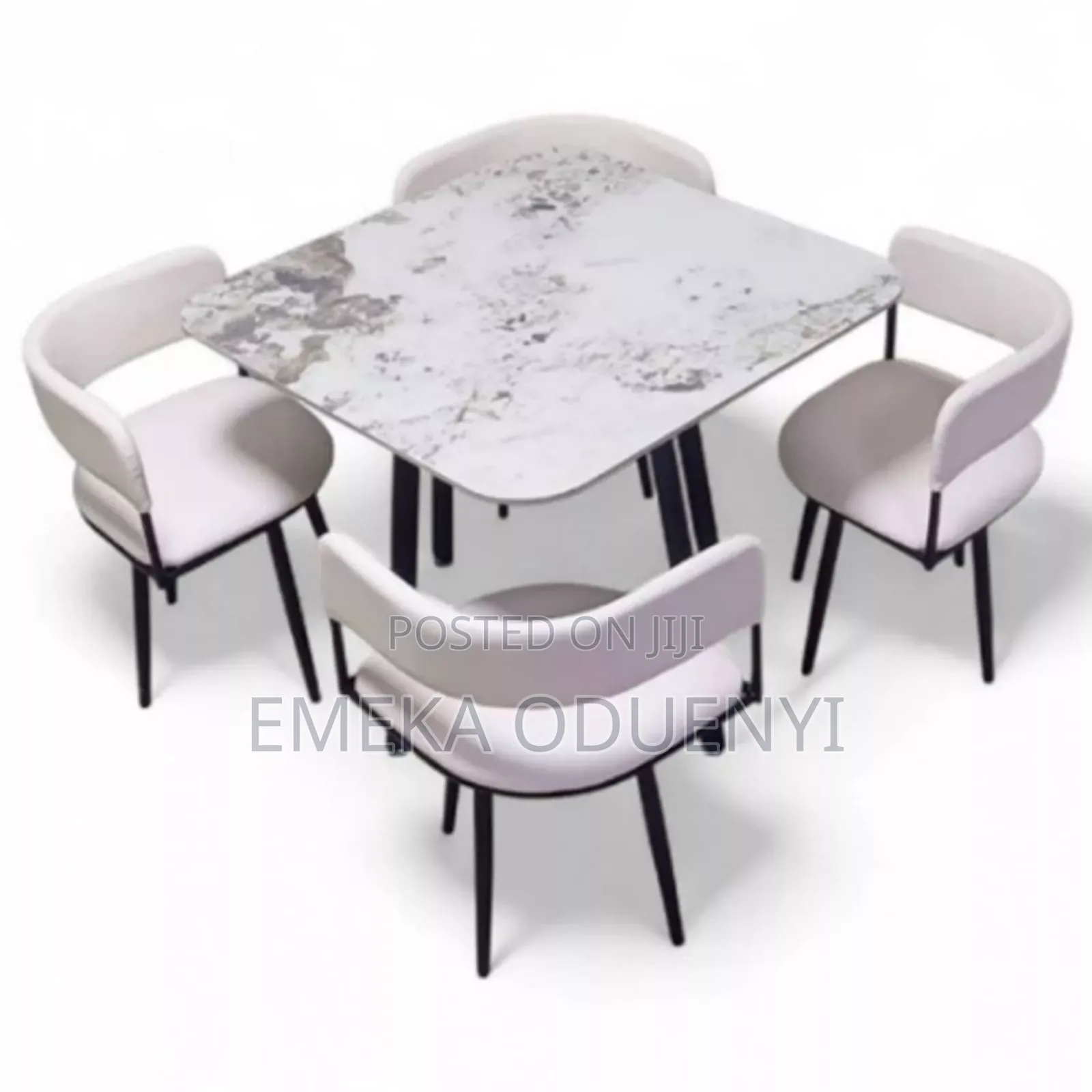Square Dining Table With Four Chairs White