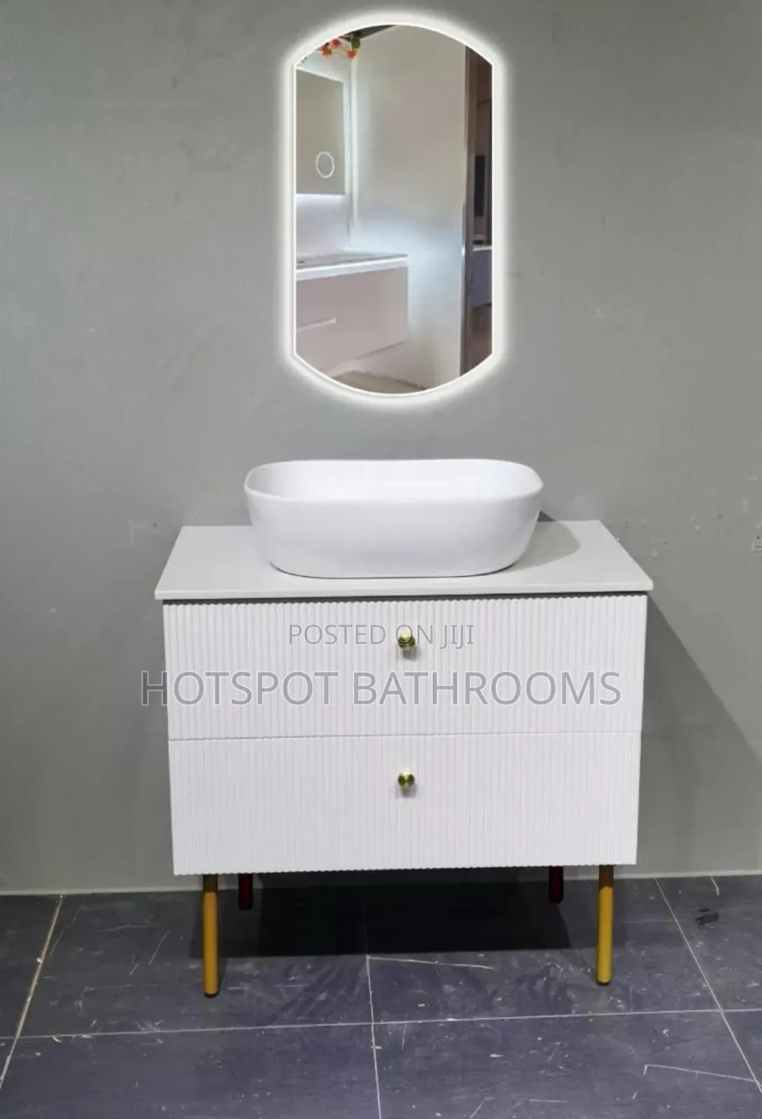 Quality Stylish Bathroom Cabinet With Basin Led Mirror