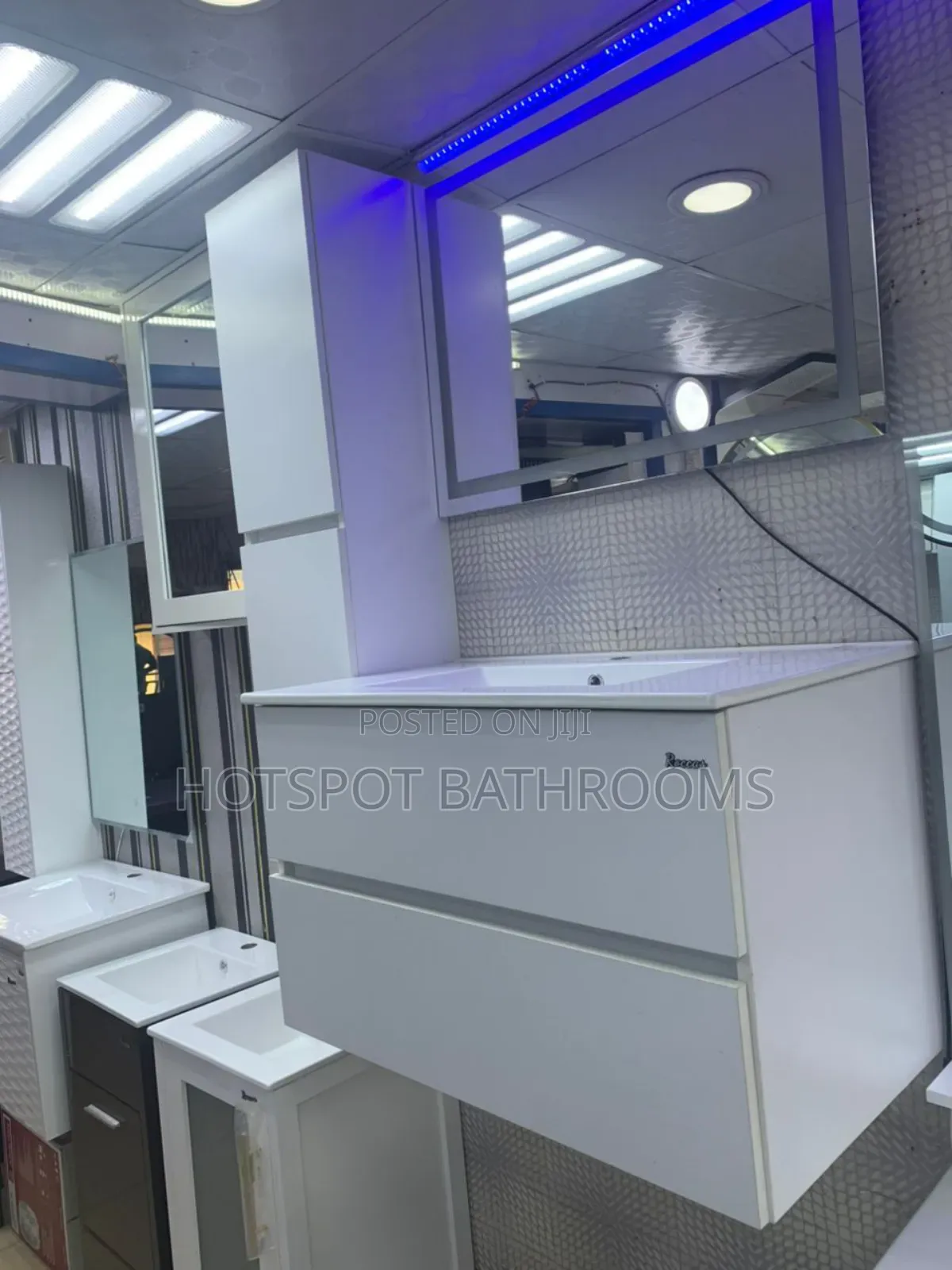 Stylish Bathroom Cabinet With Basin Led Mirror and Shelves