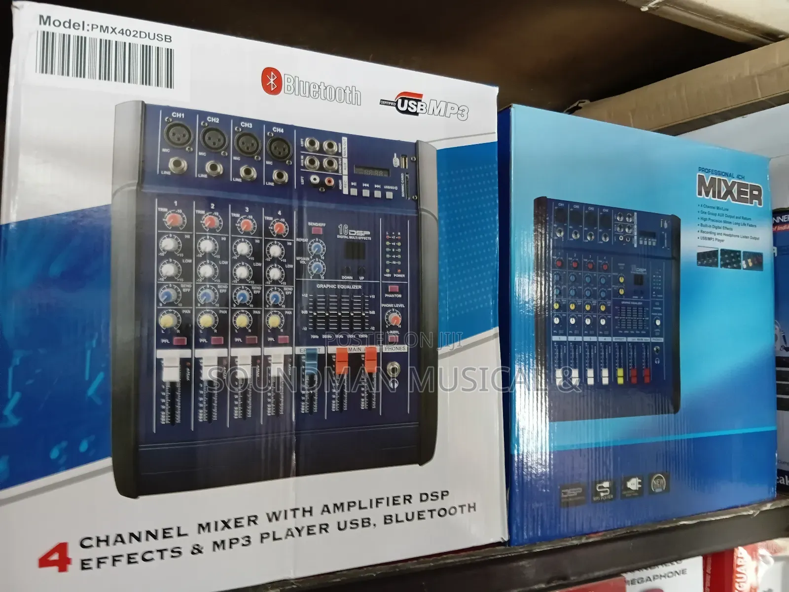 Yamaha Professional 4 Channel Mixer With Bluetooth and Usb Pmx402d