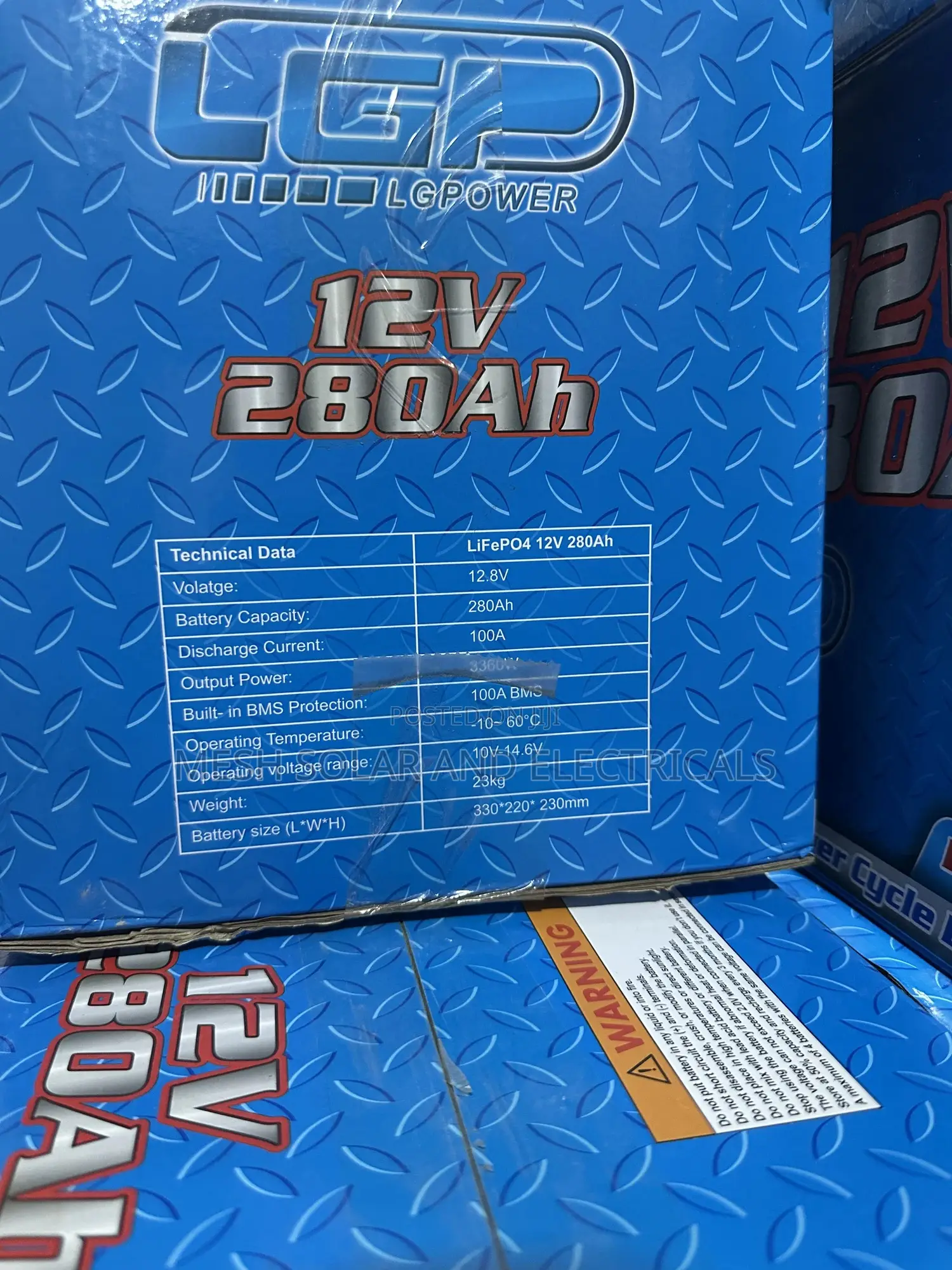 12v 280ah Deep Cycle Battery