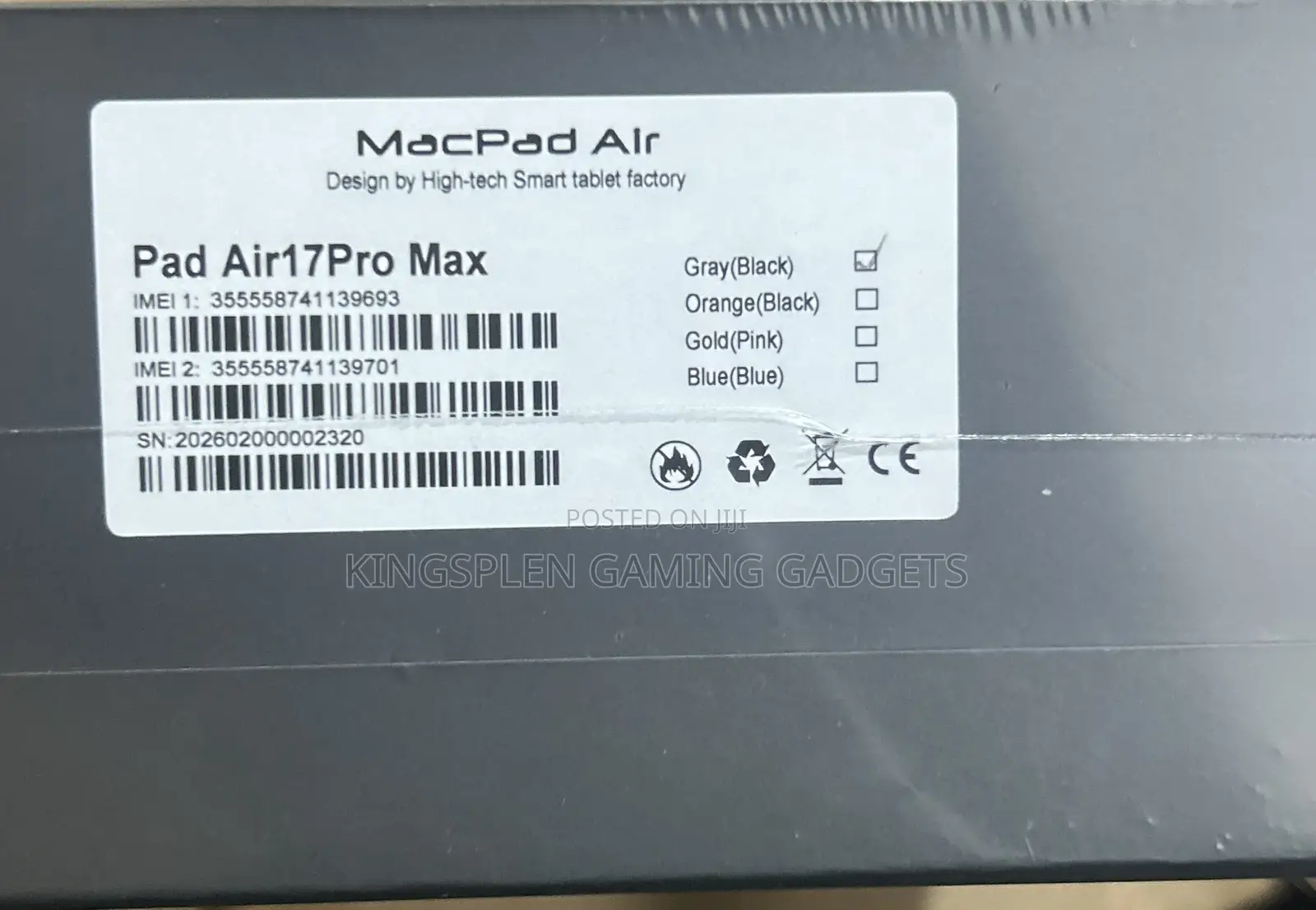 New MacPad Air Pad Air 17 1 TB Black