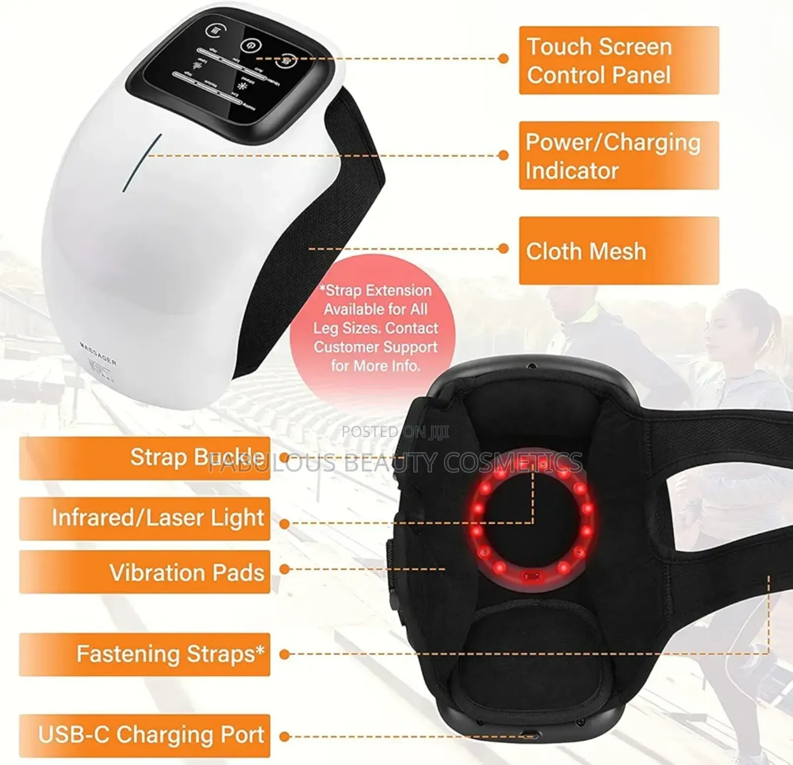Knee Massager With Heat and Vibrating Rechargeable Cordless Massager