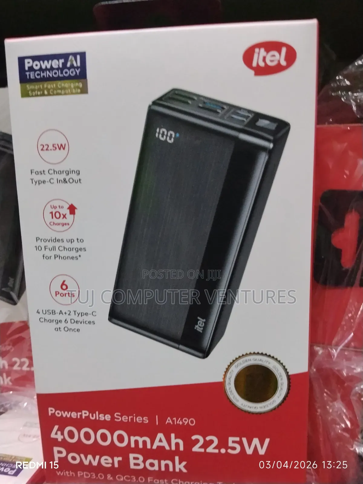 Itel 40000mah 22.5w Powerbank