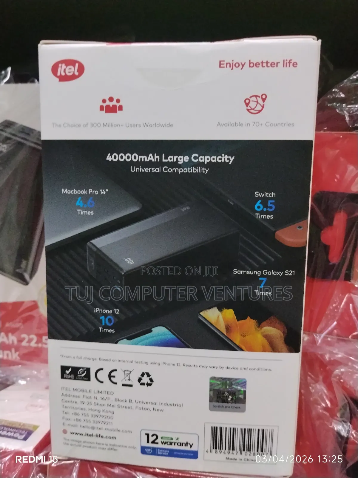 Itel 40000mah 22.5w Powerbank
