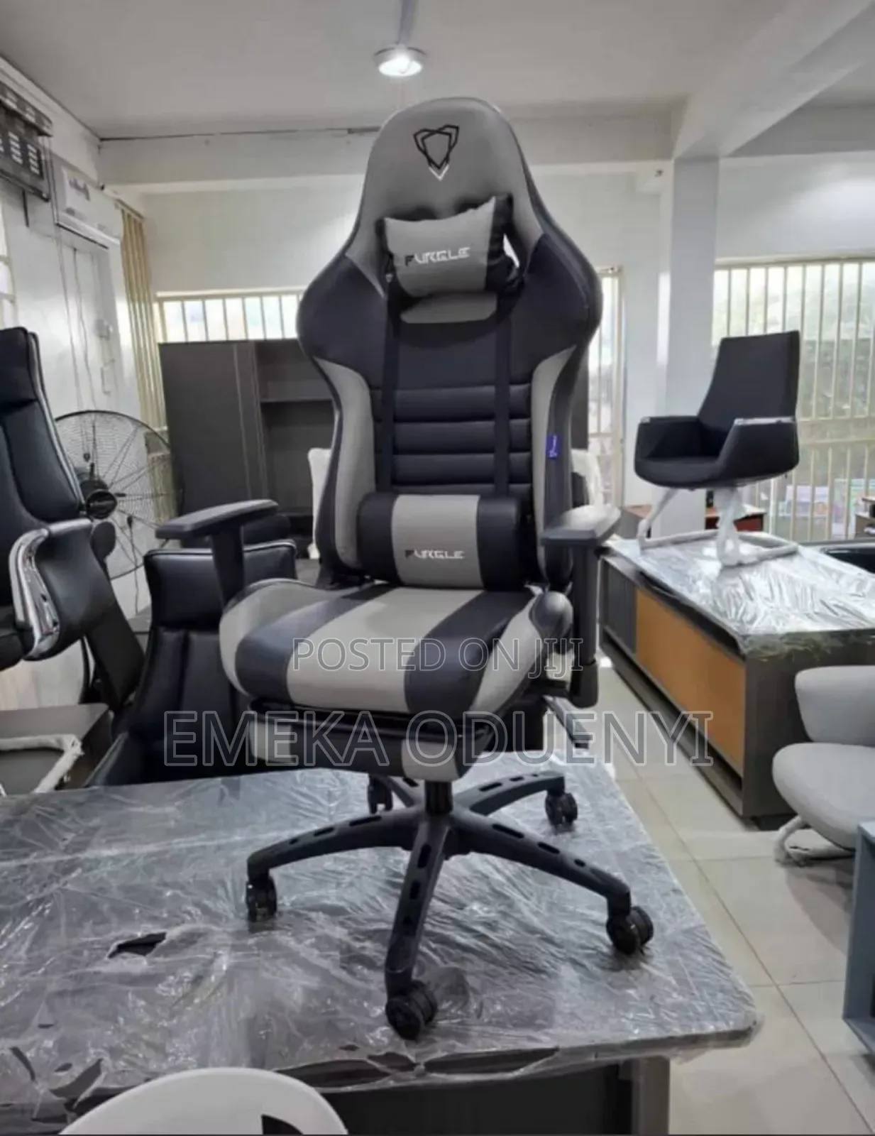 Furgle Computer Racing Gaming Ergonomic Chair + Footrest