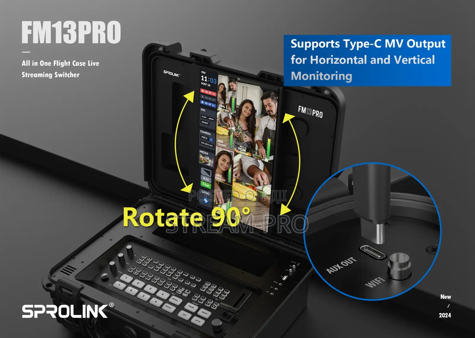 Sprolink Fm13pro All in One Flight Case Live Streaming Switcher