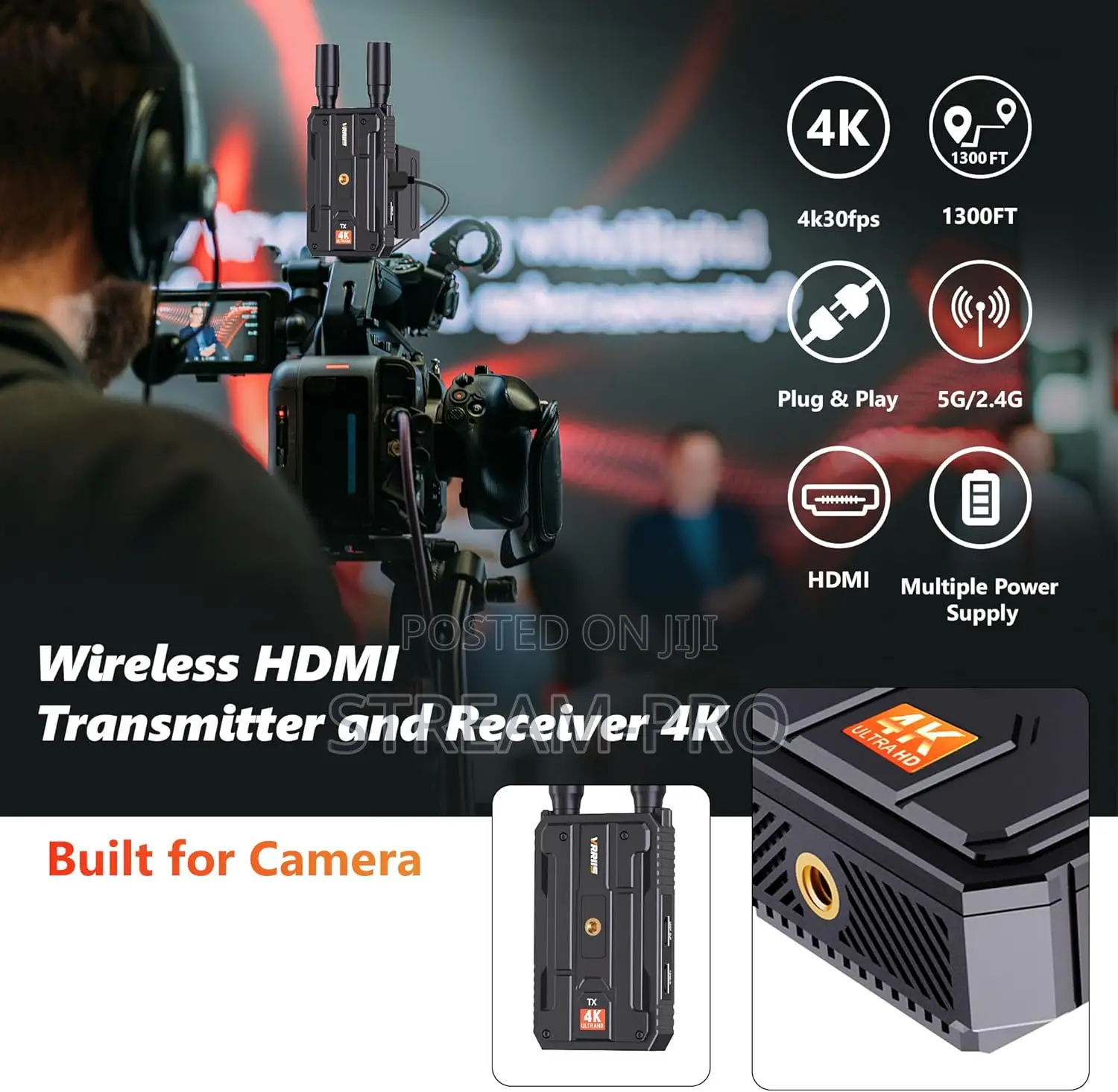 Virris Wireless Hdmi Transmitter and Receiver 400m