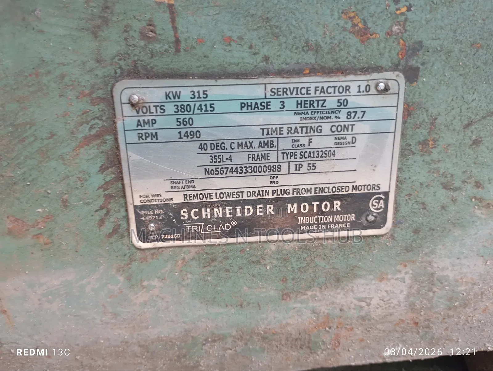 Schneider 315kw Electric Motor