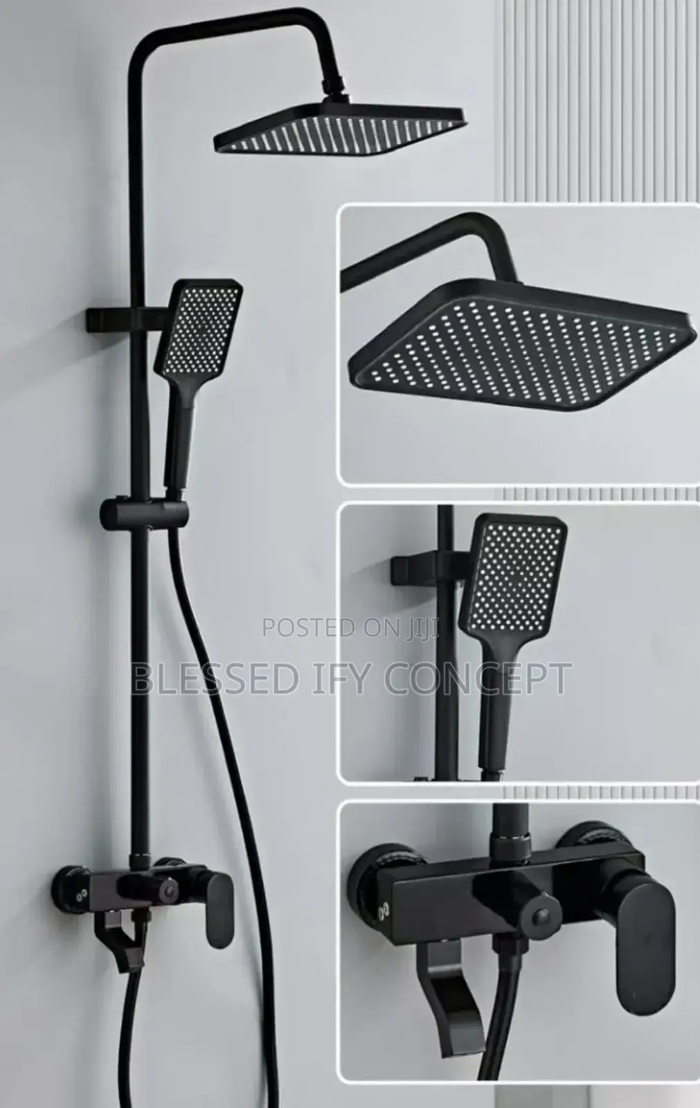 Standard Black Shower Mixer