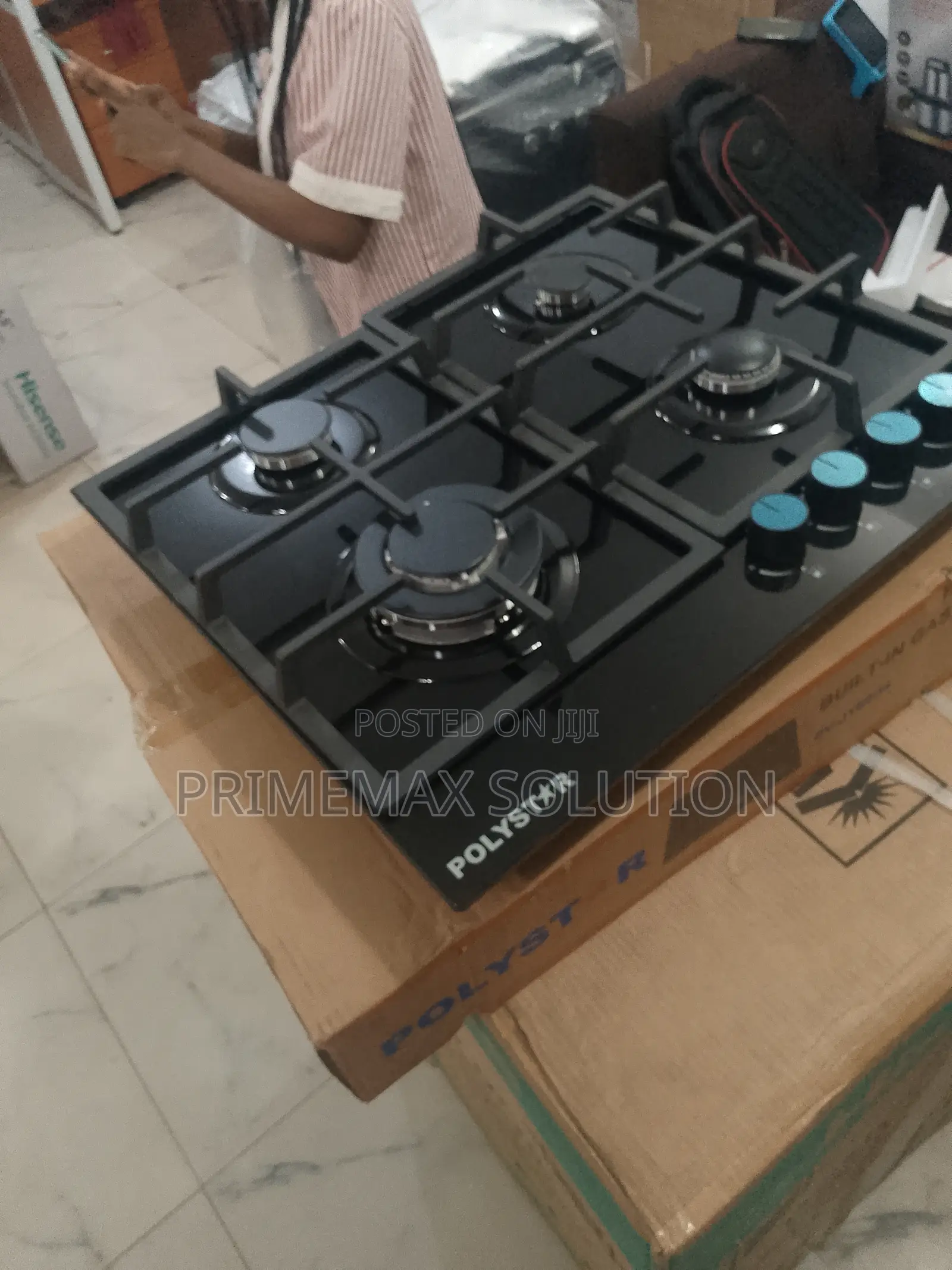 Efficient Cooking With Polystar 4 Burner Gas Hob Glass Cooktop